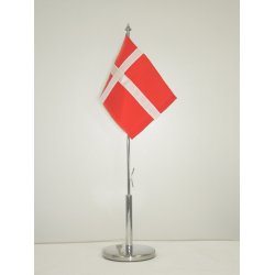 BORDFLAGSTANG CROME M. DK FLAG