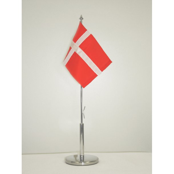 BORDFLAGSTANG CROME M. DK FLAG
