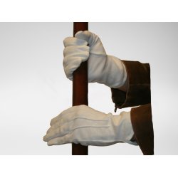 FANEHANDSKE, HVID STR. 10,5