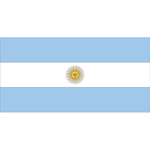 ARGENTINA M. SOL, TRYKT,150x90 CM