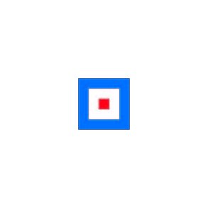 SIGNALFLAG W  50x40 CM.