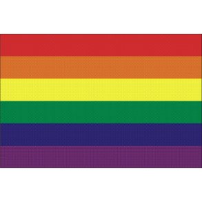 REGNBUEFLAG, TRYKT,150x90 CM