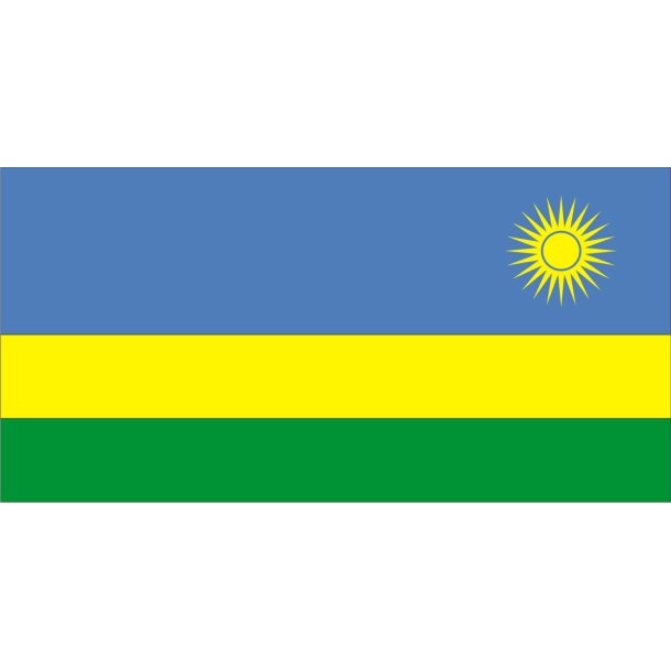 RWANDA, TRYKT,150x90 CM