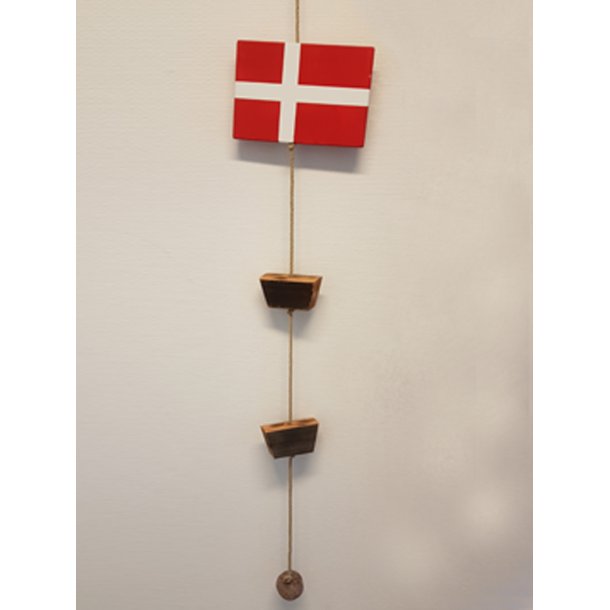 TR&AElig;FLAG DK 18X26CM MED STEN - natur farvet snor